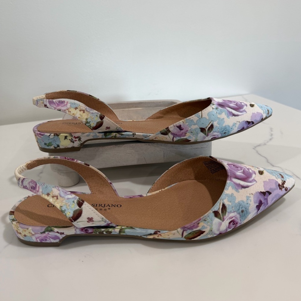 CHRISTIAN SIRIANO for Payless Women's Size 7.5 Flat Shoes Betty Floral